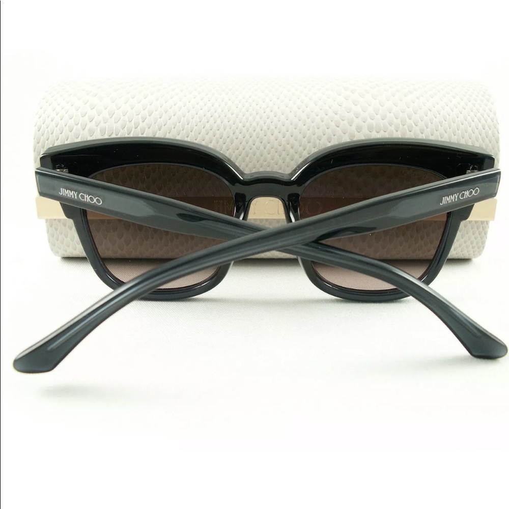 *SOLD* JIMMY CHOO Sunglasses Gray Glittery NEW - Picture 4 of 9